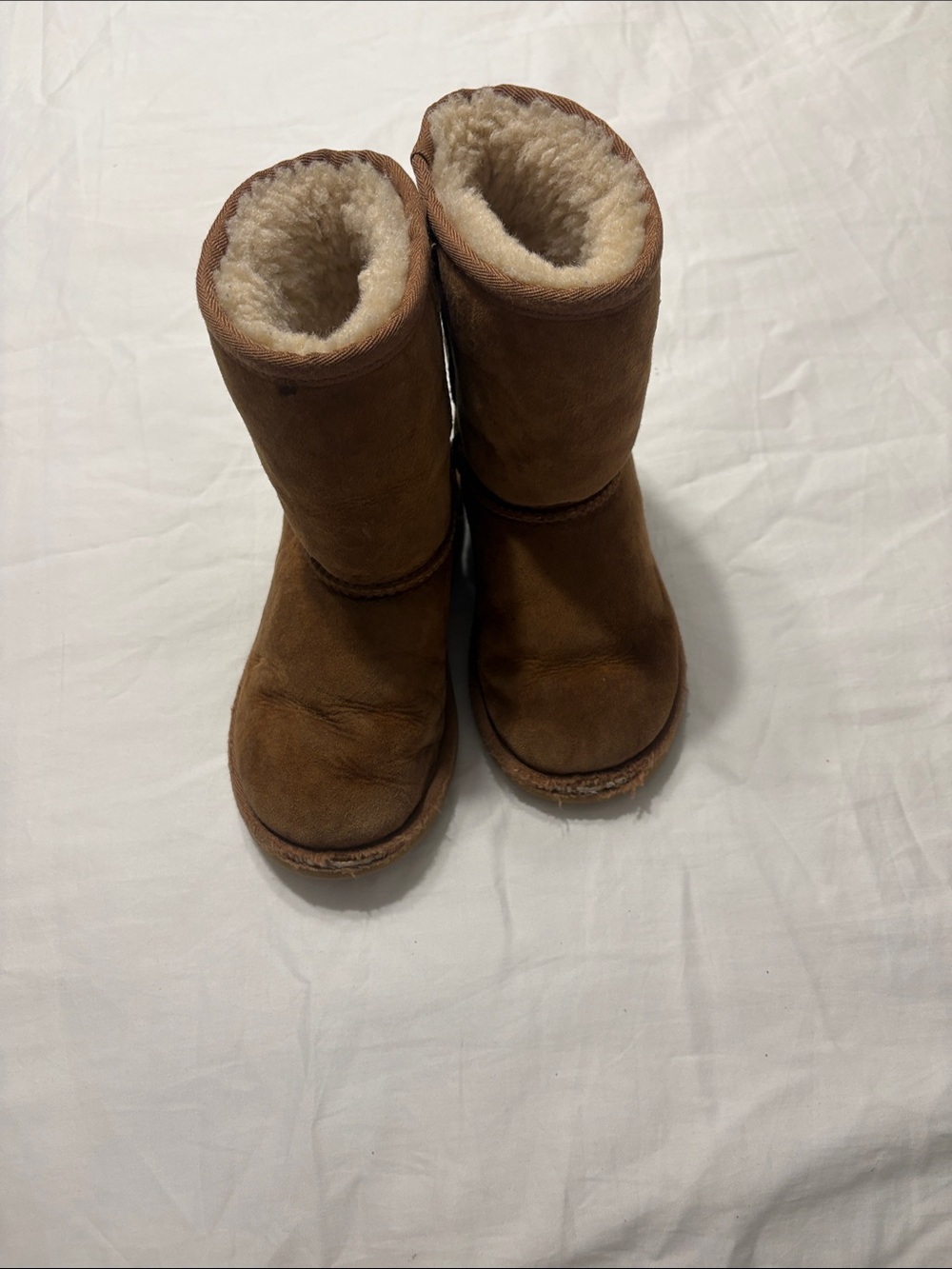 UGG Kids Chestnut Suede Shearling Boots
